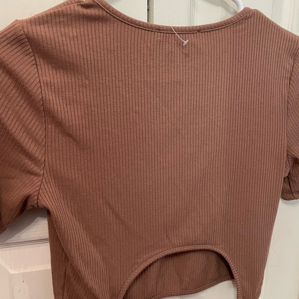 It brown crop top
